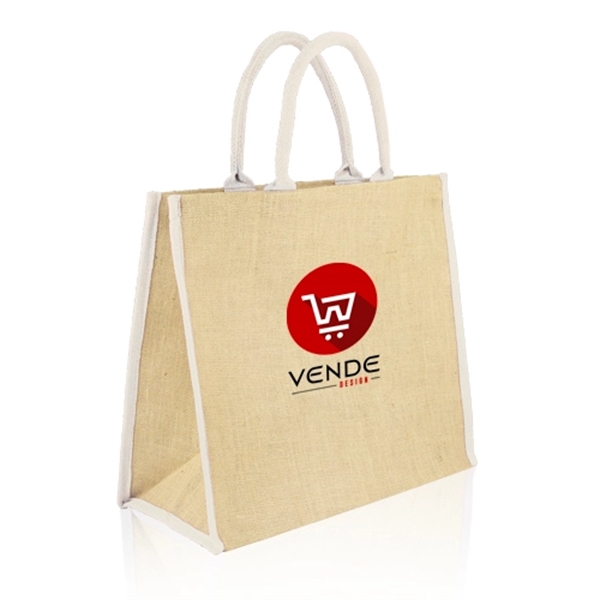 Light Beige color option for Fresno Eco Friendly Jute Tote Bags