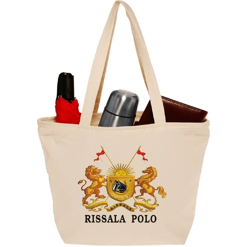 Main photo of Cotton Canvas Totes With Zipper Closure