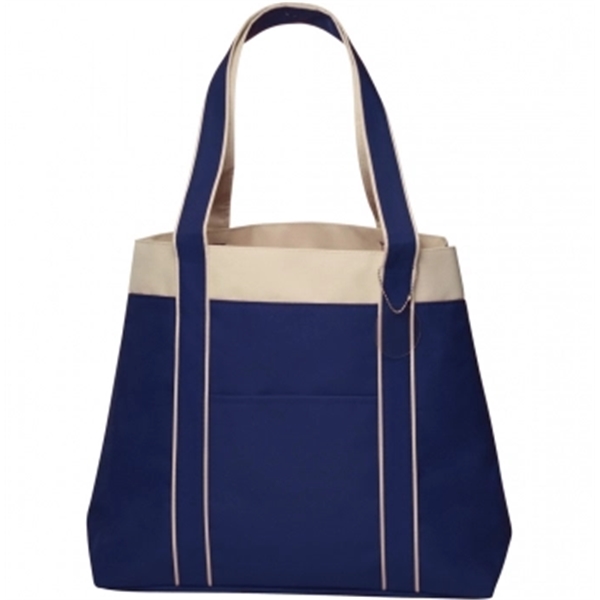 Blue color option for Donna Polyester Tote Bags