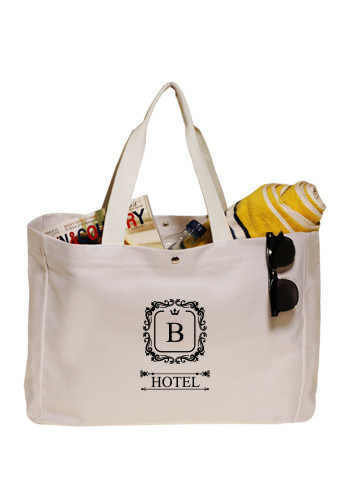 Photo of 18 W X 13 H Inch Snap Button Heavy Cotton Beach Bags