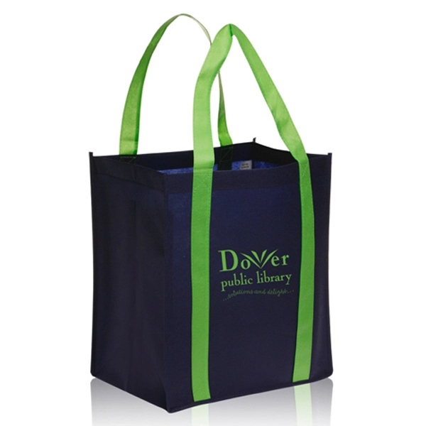 Navy Green color option for Non Woven Grocery Tote Bags