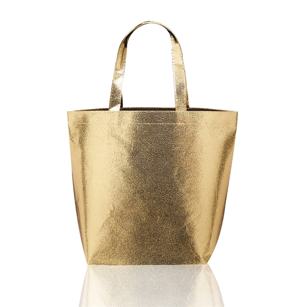 Gold color option for New Castle Non Woven Metallic Tote Bags