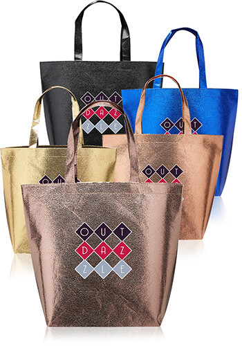 Main photo of New Castle Non Woven Metallic Tote Bags