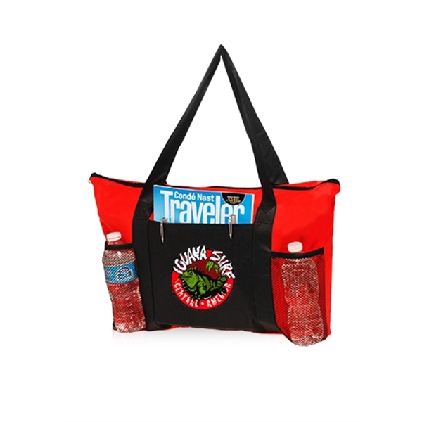 Red color option for Zippered Non Woven Tote Bags