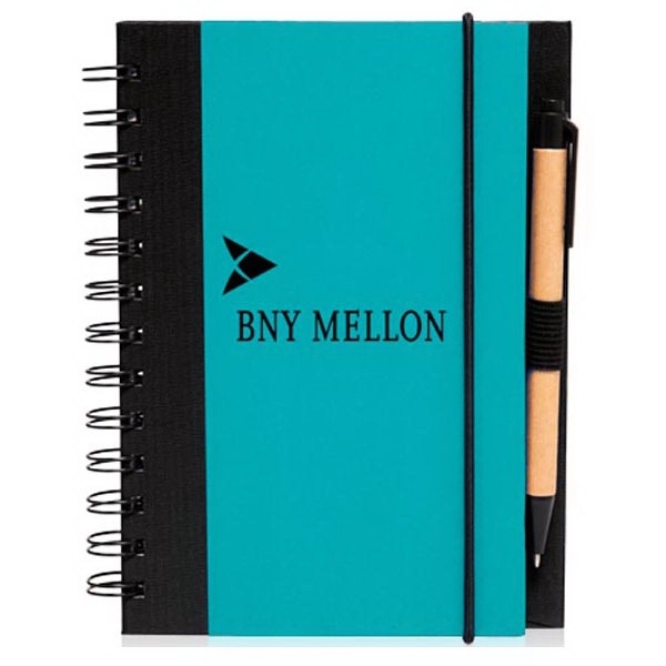 Aqua color option for Eco Block Spiral Notebooks