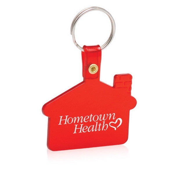 Transparent Red color option for House Shaped  Soft Key Tags