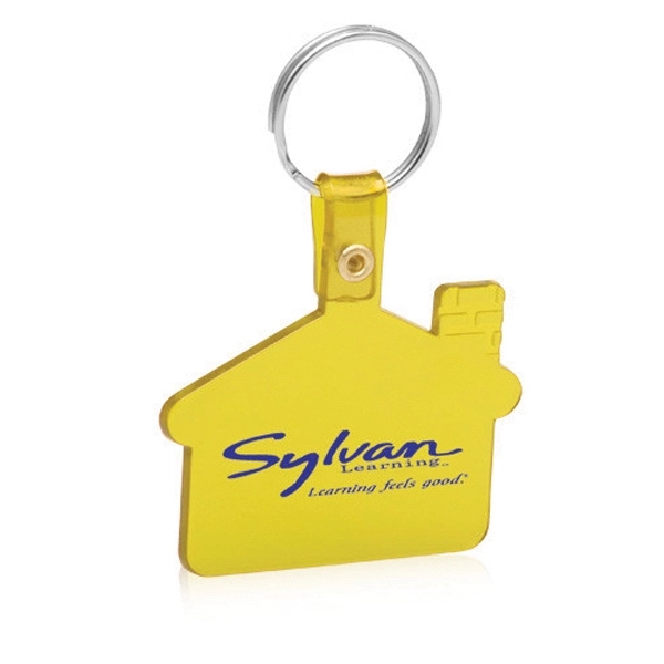 Transparent Yellow color option for House Shaped  Soft Key Tags