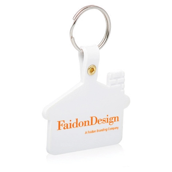 White color option for House Shaped  Soft Key Tags