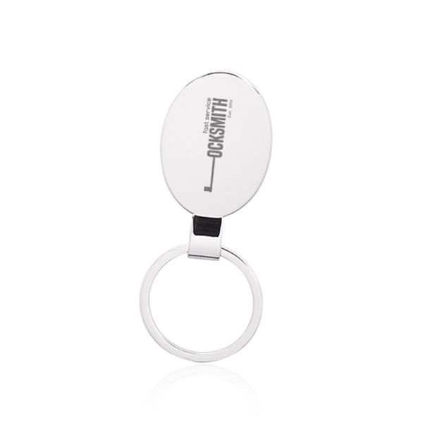 Silver color option for Reflection Oval Metal Keychains