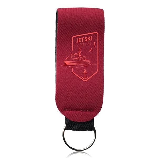 Red color option for Neoprene Strap Keychains