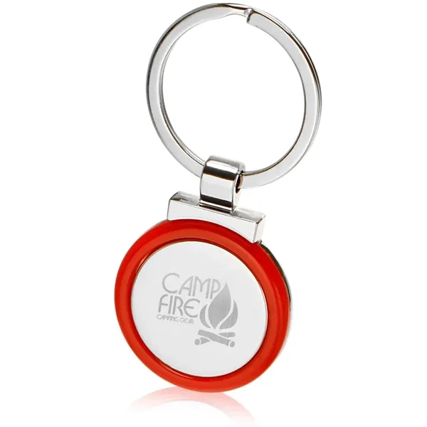 Red color option for Color Accent Metal Keychains