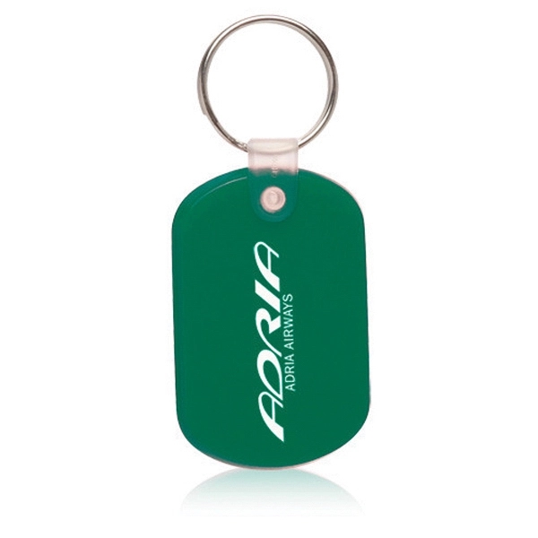 Green color option for Tag Soft Plastic Keychains
