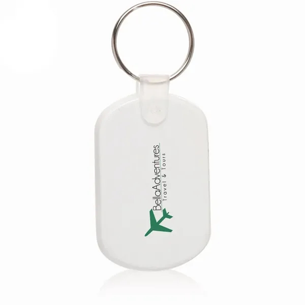 White color option for Tag Soft Plastic Keychains