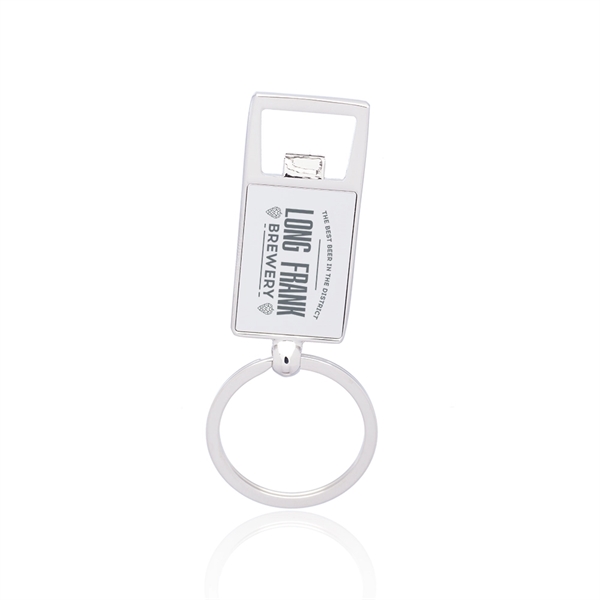 Silver color option for Reflection Metal Keychains With Bottle Opener