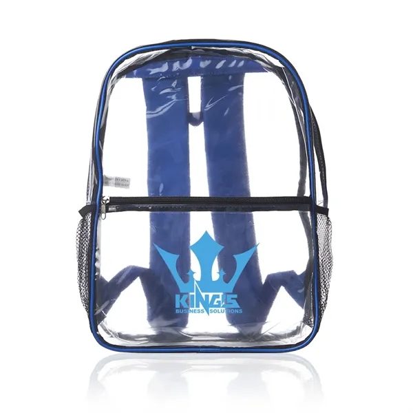 Clear-Blue color option for Multi Function Clear Backpacks