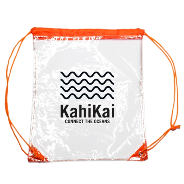 Orange color option for Plastic Drawstring Bags