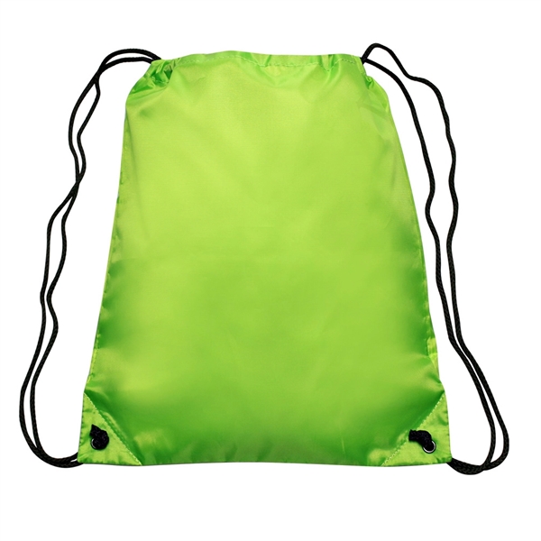 Lime Green color option for Classic Polyester Drawstring Bags