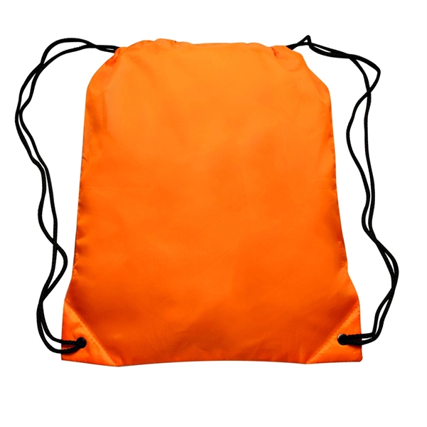 Orange color option for Classic Polyester Drawstring Bags