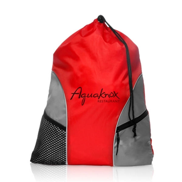 Red color option for Sporter Drawstring Backpacks