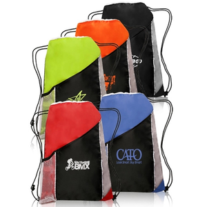 Photo of Side Mesh Pockets Drawstring Backpacks