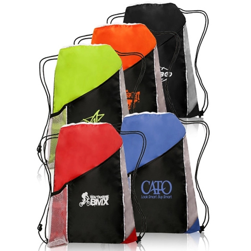 Main photo of Side Mesh Pockets Drawstring Backpacks