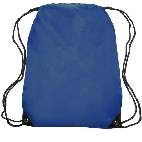 Blue color option for Black Trim Drawstring Bags