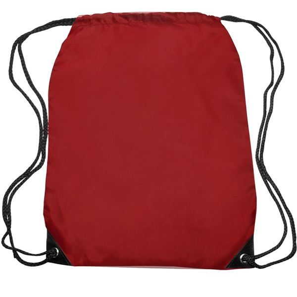 Burgundy color option for Black Trim Drawstring Bags