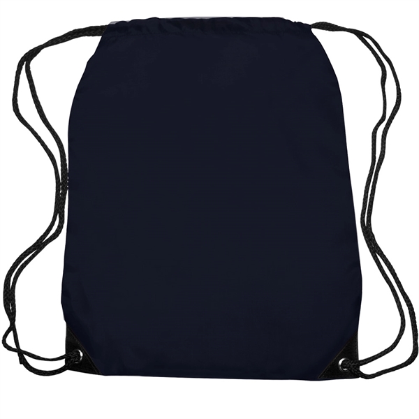 Navy Blue color option for Black Trim Drawstring Bags