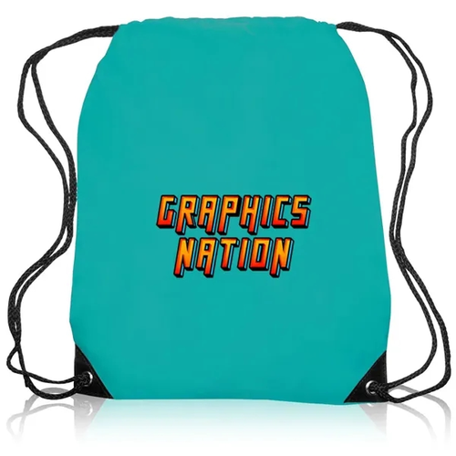 Main photo of Black Trim Drawstring Bags