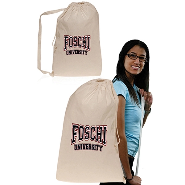 Natural color option for Collegiate Natural Cotton Laundry Bags