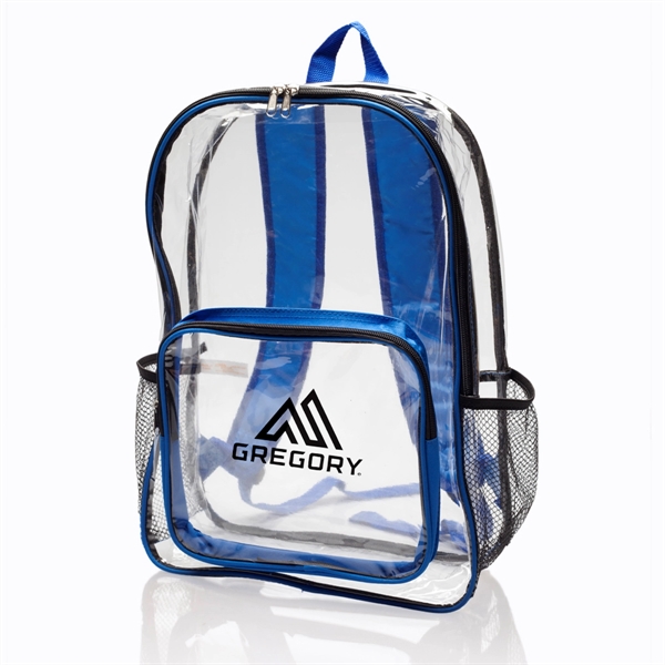 Blue color option for Pocket Clear Plastic Backpacks
