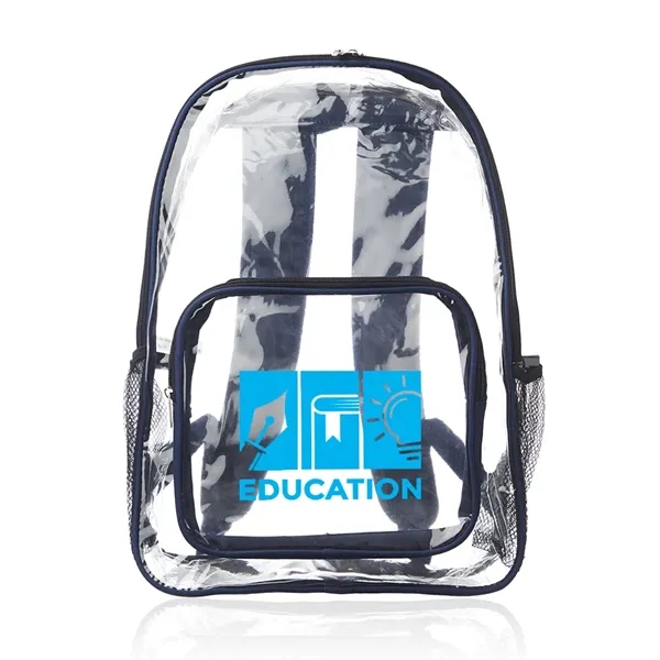 Navy Blue color option for Pocket Clear Plastic Backpacks