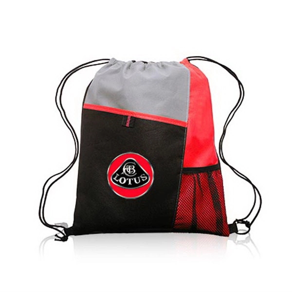 Red color option for Mesh Pocket Drawstring Backpacks