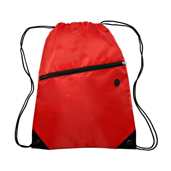 Red color option for Drawstring Backpacks With Pocket
