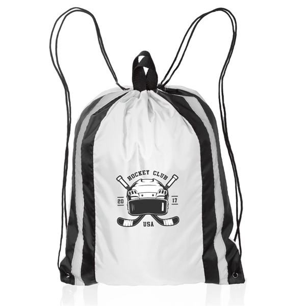 White color option for Large Reflector Drawstring Backpacks