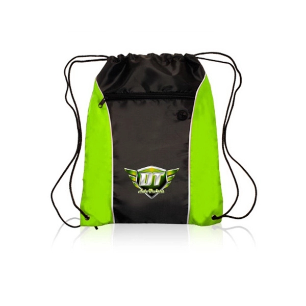 Lime Green color option for Side Color Drawstring Bags