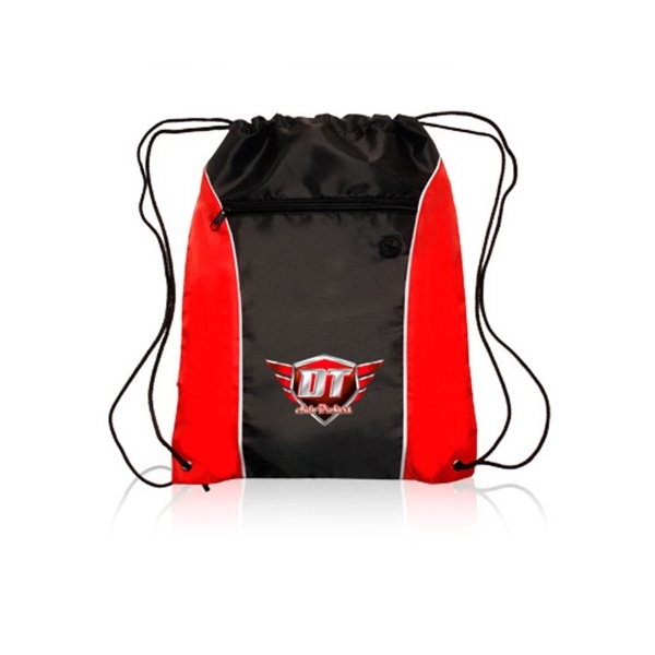 Red color option for Side Color Drawstring Bags