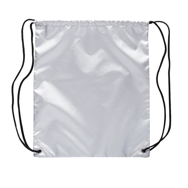 Silver color option for Shiny Classic Drawstring Backpacks