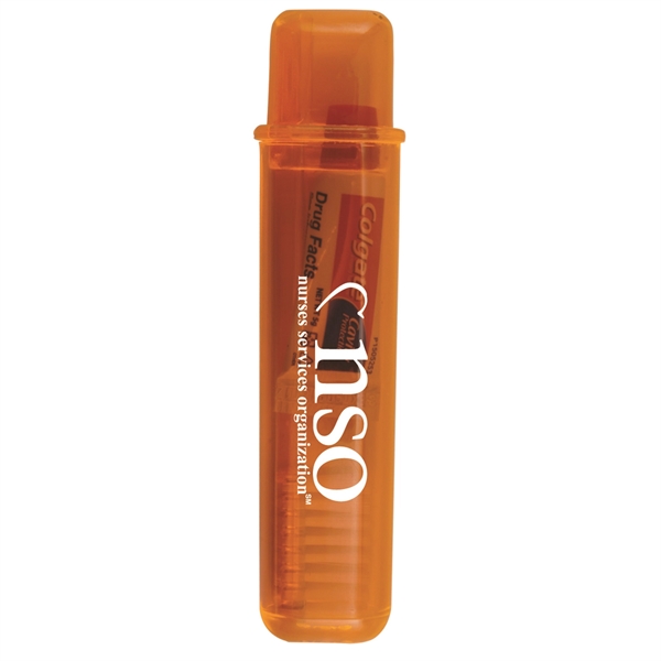 Translucent Yellow color option for Travel Toothbrush And Colgate Toothpaste
