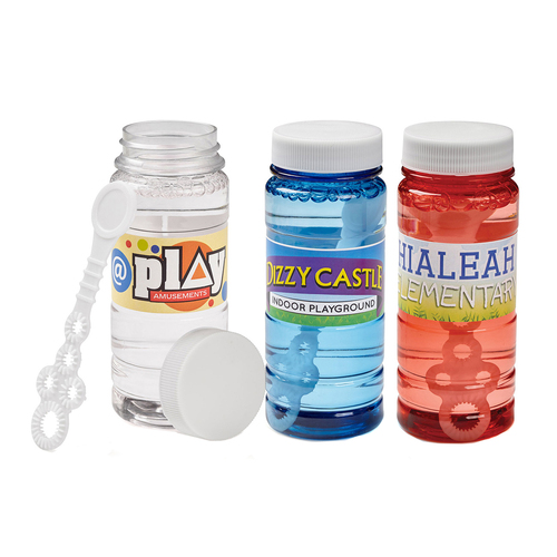 Photo of Translucent 4 Oz. Bubbles With Full Color Digital Label