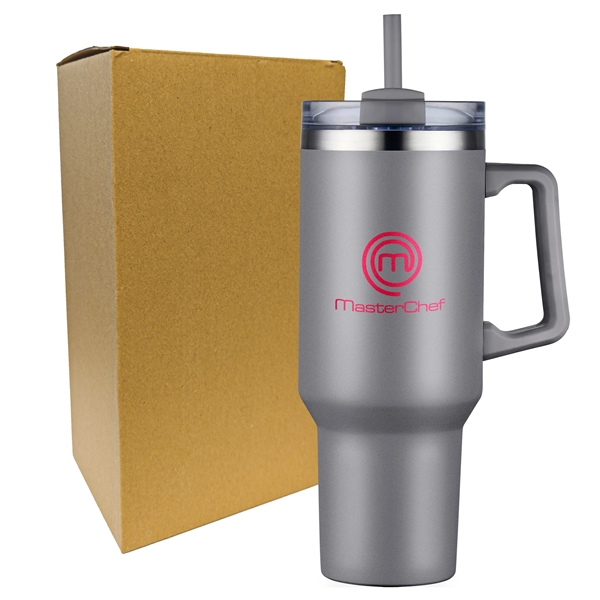Gray color option for 40 Oz. Double Wall Tumbler With Handle And Straw