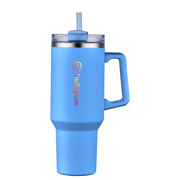 Light Blue color option for 40 Oz. Double Wall Tumbler With Handle And Straw