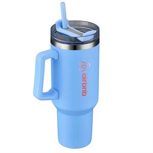 Photo of 40 Oz. Double Wall Tumbler With Handle And Straw