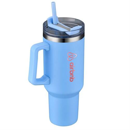 Photo of 40 Oz. Double Wall Tumbler With Handle And Straw