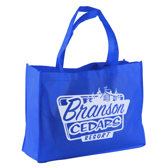 Blue color option for The Carry All   16" Non Woven Tote