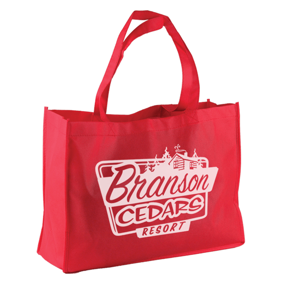 Red color option for The Carry All   16" Non Woven Tote