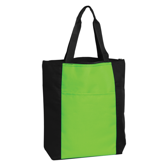 Lime Green With Black Trim color option for Madison Avenue Tote   600 D Polyester