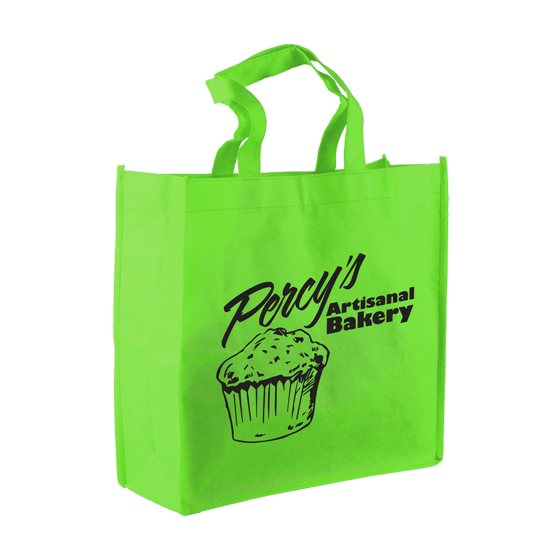Lime Green color option for The Companion   13" Non Woven Tote