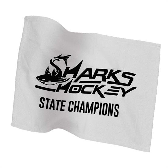 White color option for 15" X 18" Rally Towel In Colors