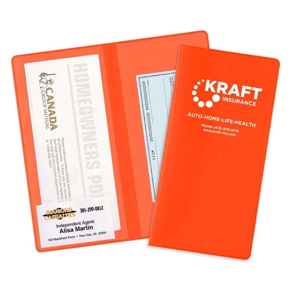 Orange 166 color option for 2 Pocket Policy Wallet